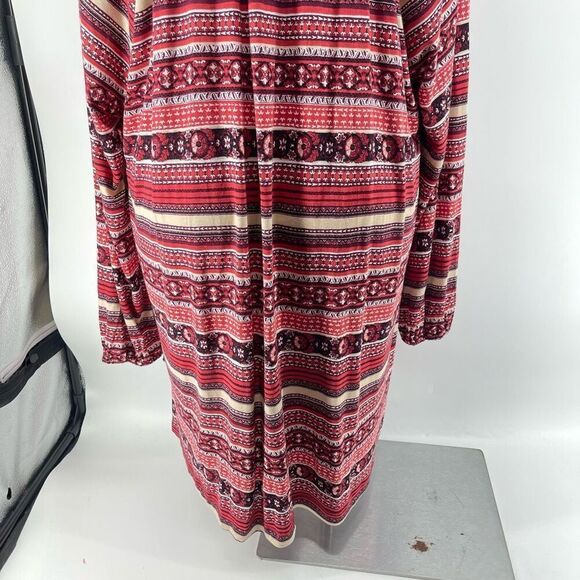 Chelsea Studio Boho Stripe Hi-Low Henley Tunic Top 4X 34/36 NWT Button Front - Picture 10 of 15